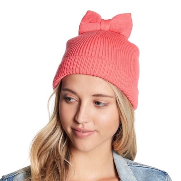 Kate Spade Bow Top Beanie Hat - Picture 2 of 6